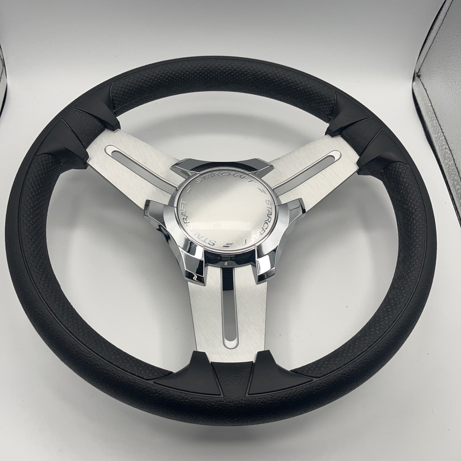 Model 15 Marine Steering Wheel Brushed Aluminum Spokes | Starcraft