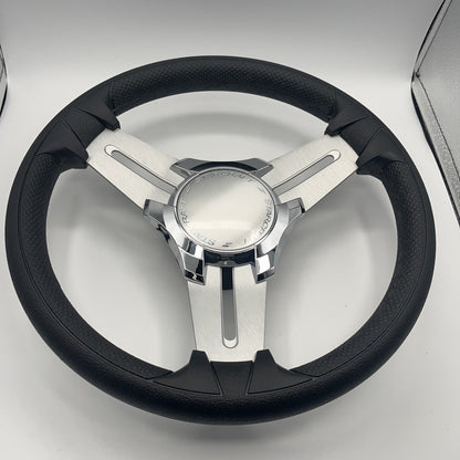 Model 15 Marine Steering Wheel Brushed Aluminum Spokes | Starcraft
