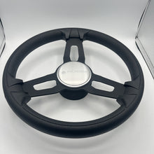 Model 15 Boat Steering Wheel Blk Brushed Alum Spokes | Silver Gussi Logo