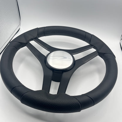 Molinara Marine Steering Wheel Black Brushed Alum Spokes | Regal