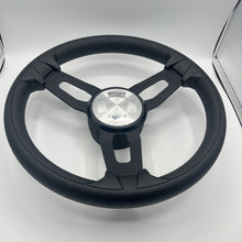 Model 15 Boat Steering Wheel Black Brushed Alum Spokes | Stingray