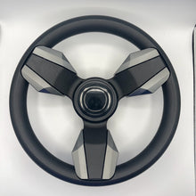 Collina Boat Steering Wheel Dark Gray Inserts - LG Black - Keyed ONLY