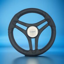 Molinara Marine Steering Wheel Black Brushed Alum Spokes | Bentley Boats