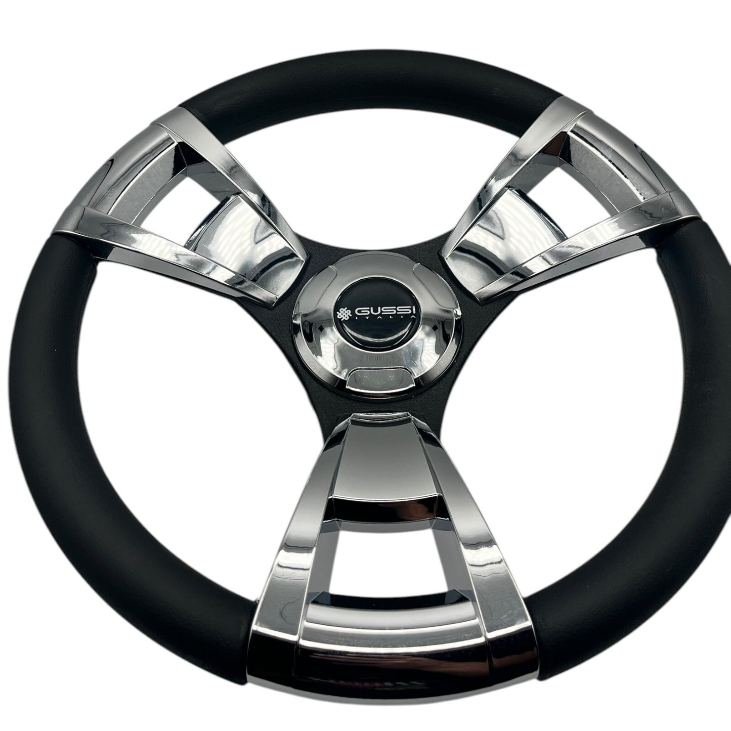 Model M13C Black & Chrome Steering Wheel fits all CLUB CAR DS Golf Carts