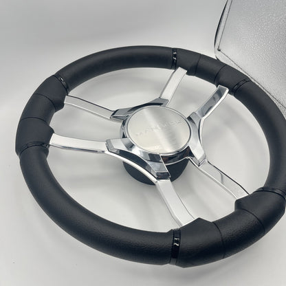 Malera Boat Steering Wheel Chrome Spokes | Manitou Chrome Star