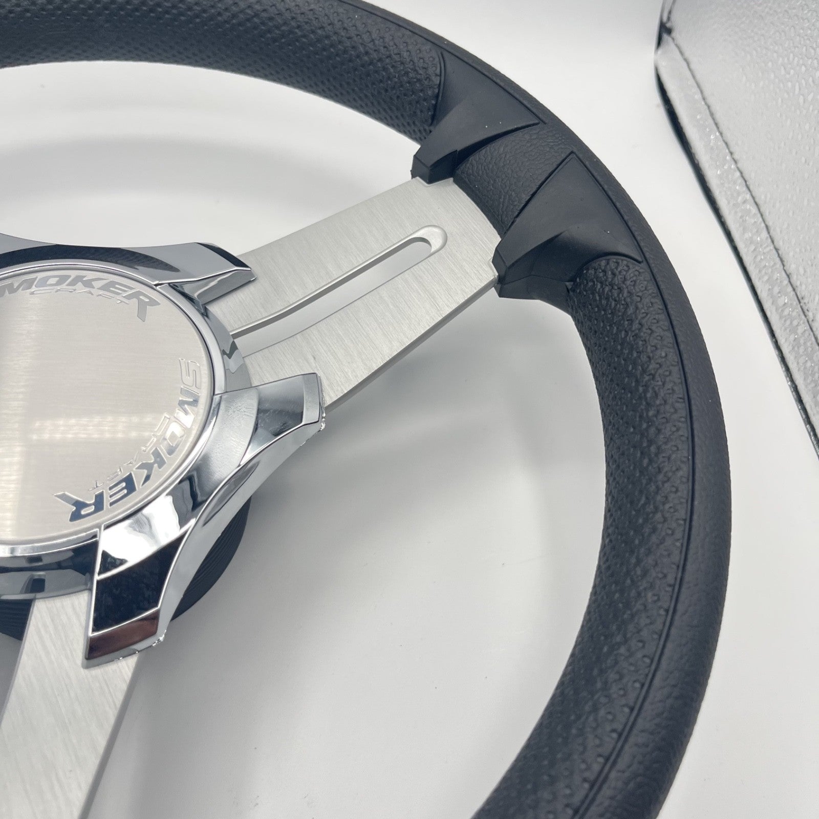 Model 15 Marine Steering Wheel Brush Alum Spokes | Smokercraft Chrome