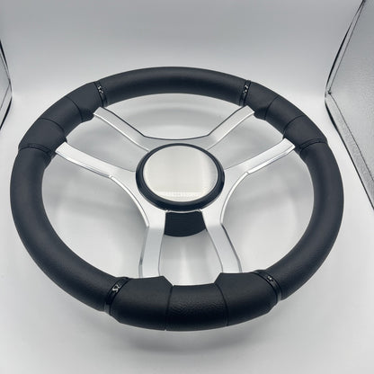 Malera Boat Steering Wheel Chrome Spokes | Plain