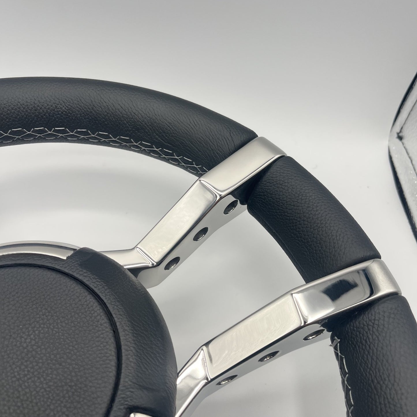 Gussi Italia Boat Steering Wheel Black Stainless Steel Spokes | Gussi Italia