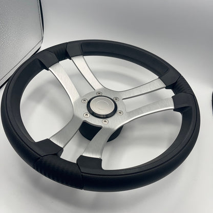 Benaco Boat Steering Wheel Brushed Aluminum Spokes | Target Snap-in