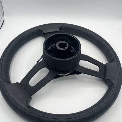Gussi Italia Boat Model 15 Steering Wheel Black Brushed Alum Spokes | SunChaser