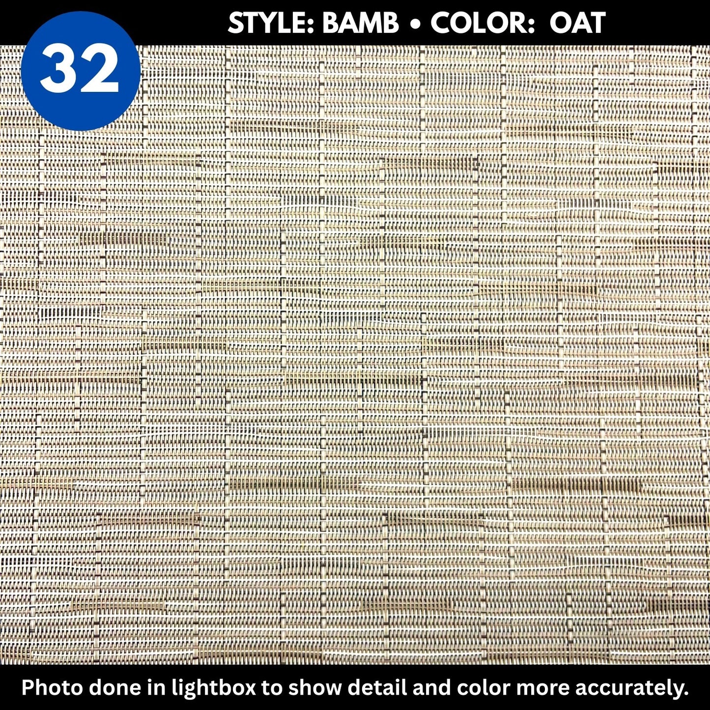 Woven Vinyl Flooring | Bamboo - Oat | 6' Width | Choose Your Length