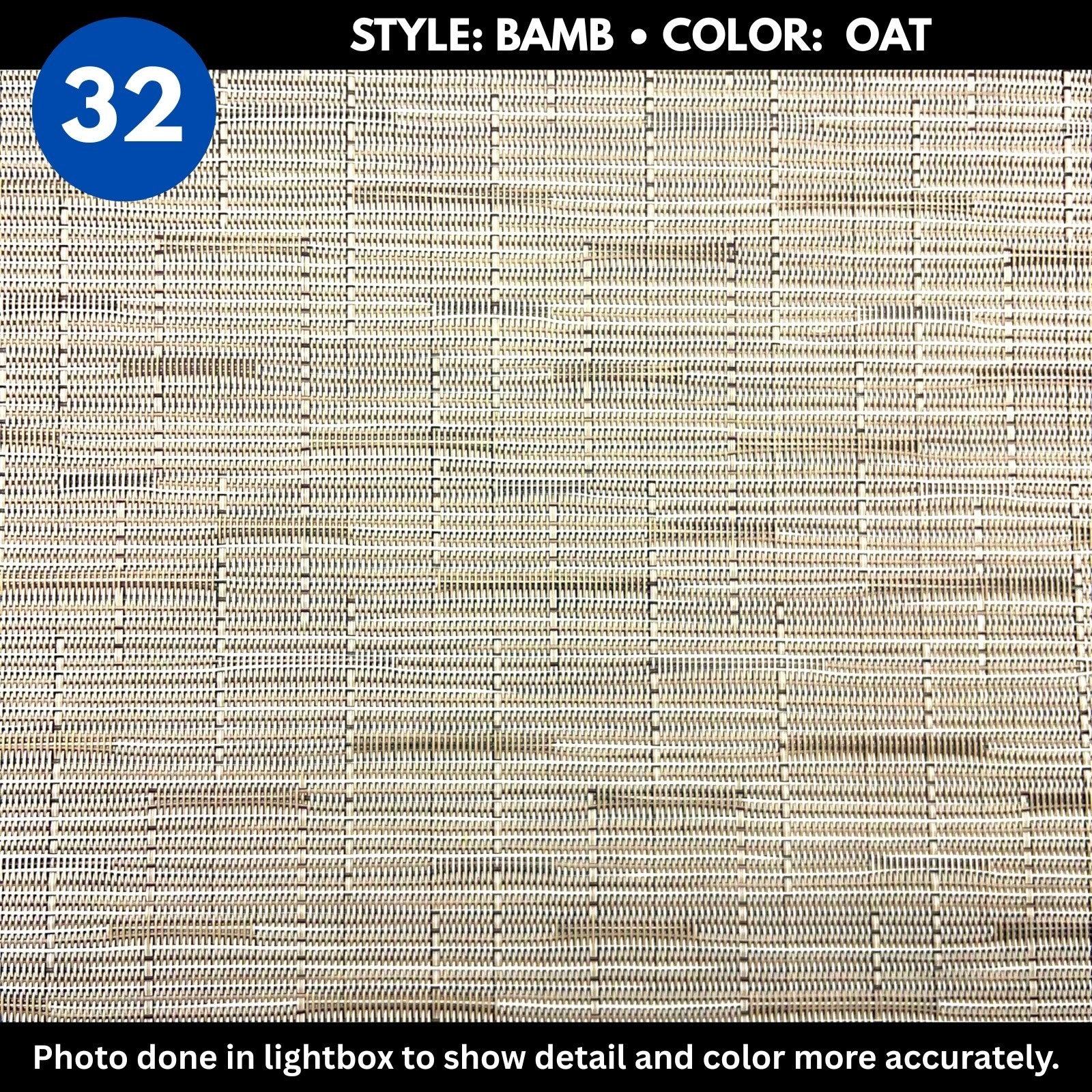 Woven Vinyl Flooring | Bamboo - Oat | 6' Width | Choose Your Length