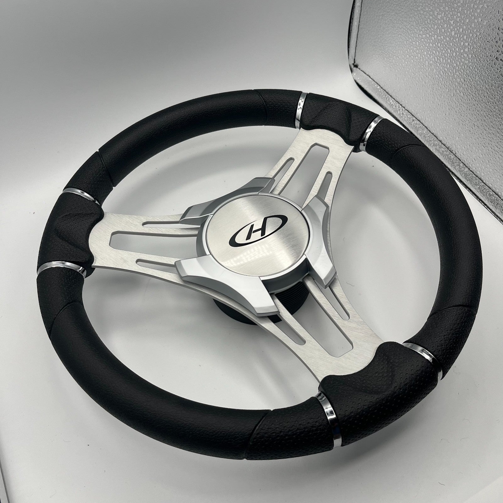 Verona Boat Steering Wheel Brush Alum Spoke KEYED or SPLINED HUB | Harris Kayot
