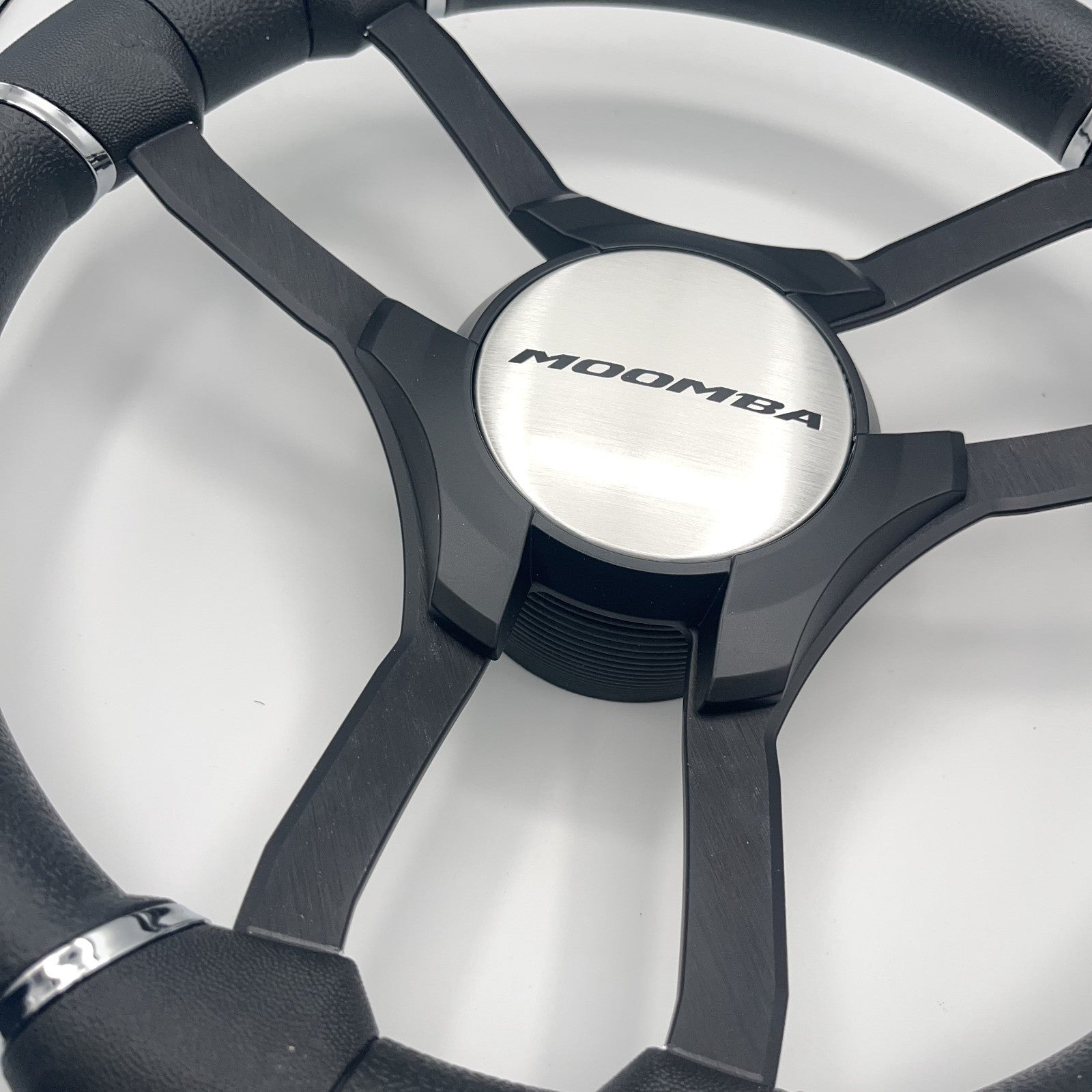 Malera Boat Steering Wheel Black Aluminum Spokes | Moomba Boats