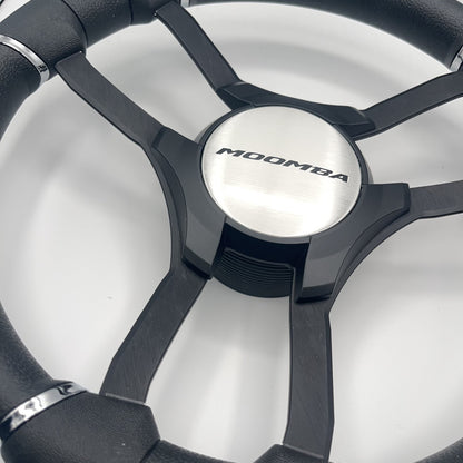 Malera Boat Steering Wheel Black Aluminum Spokes | Moomba Boats