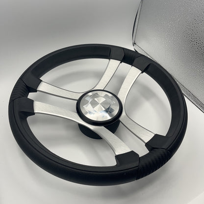 Benaco Boat Steering Wheel Brushed Aluminum Spokes | Stingray