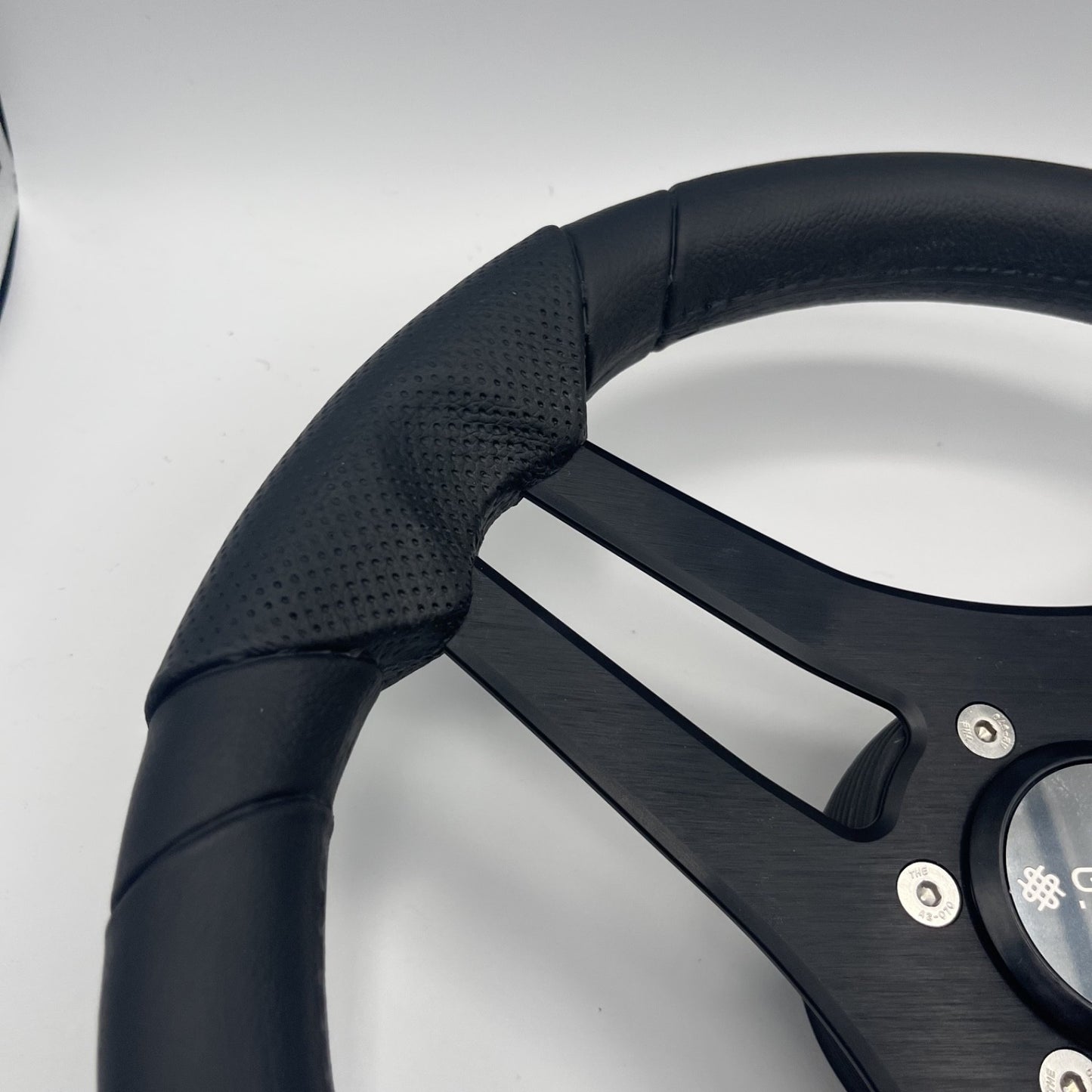Molinara Marine Steering Wheel Black Brushed Alum Spokes | Gussi Italia