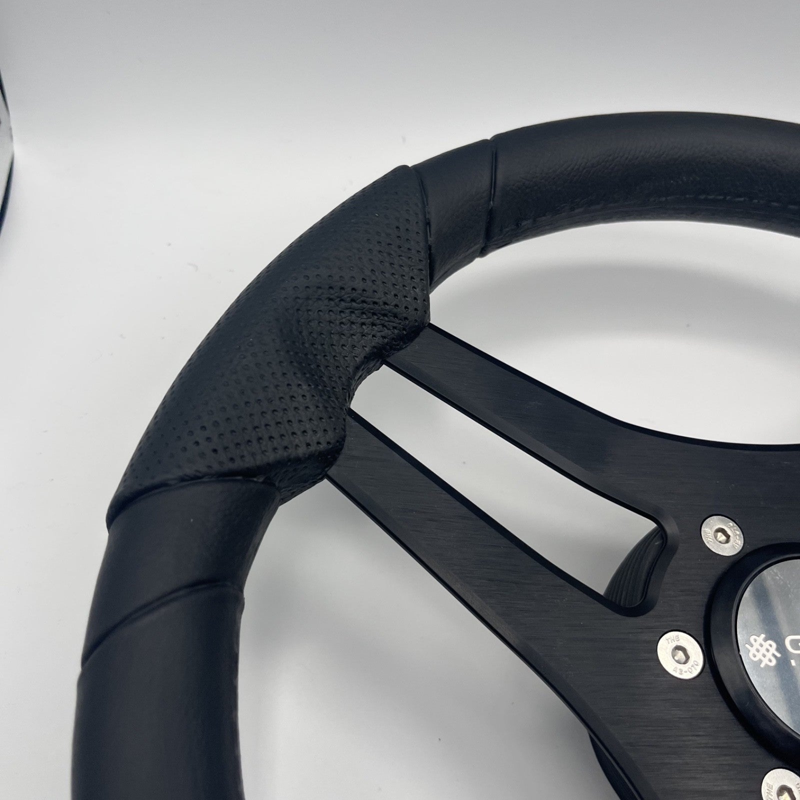 Molinara Marine Steering Wheel Black Brushed Alum Spokes | Gussi Italia
