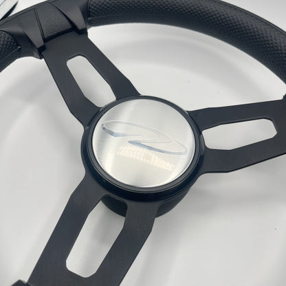 Gussi Italia Model 15 Steering Wheel Blk Brushed Alum Spokes | Regal