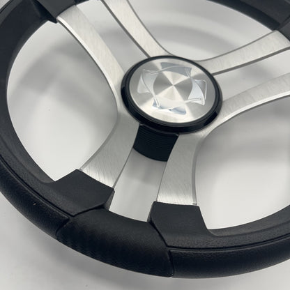 Benaco Boat Steering Wheel Brushed Aluminum Spokes | Stingray