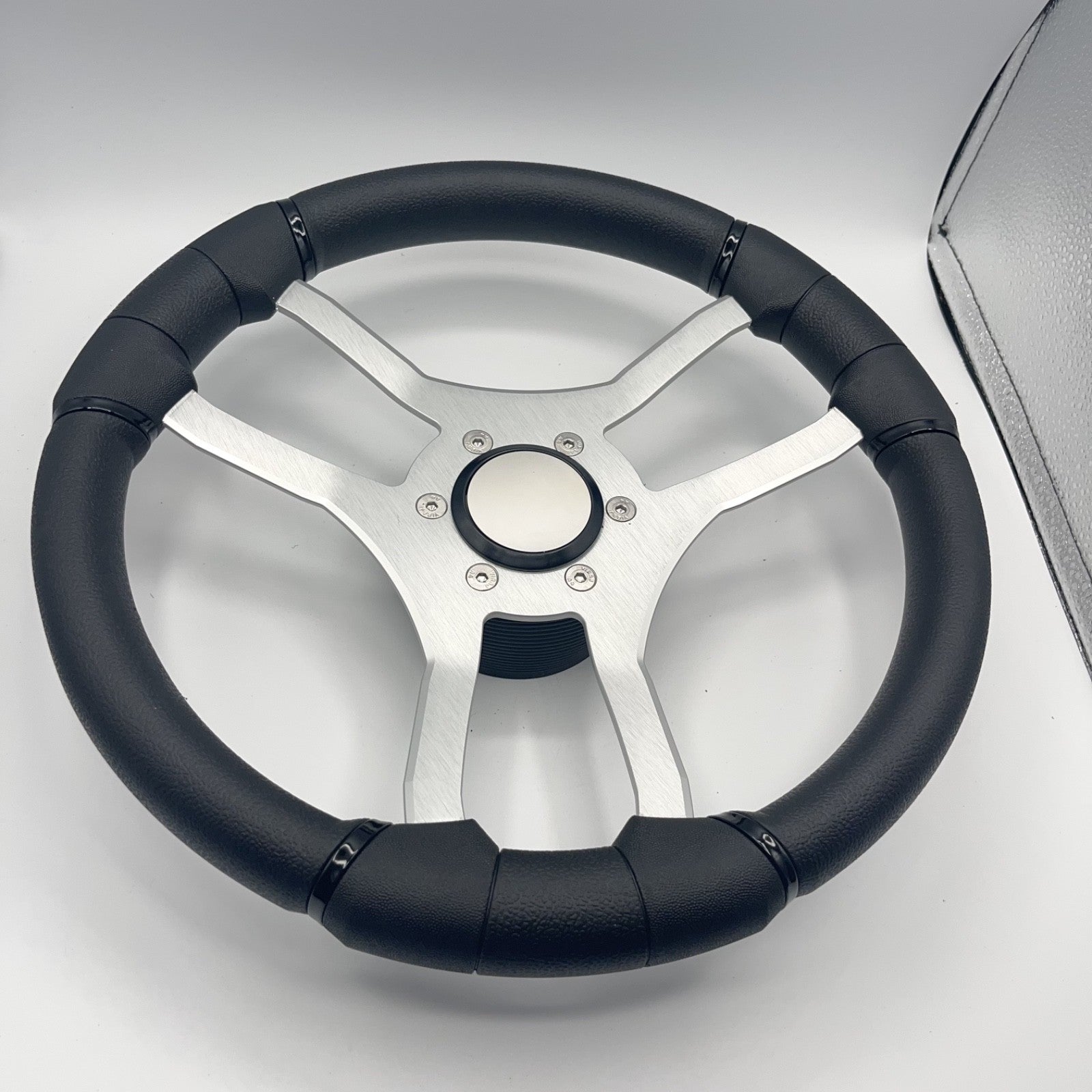 Malera Boat Steering Wheel Brushed Aluminum Spokes | Target Snap-in