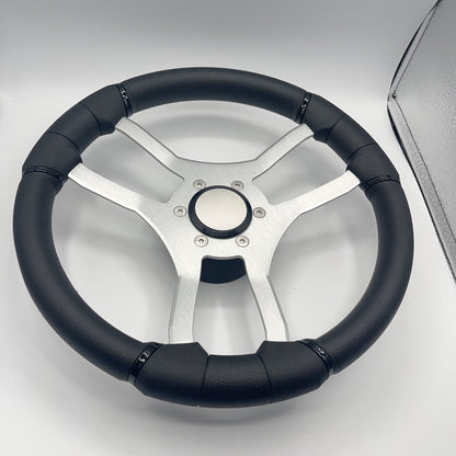 Malera Boat Steering Wheel Brushed Aluminum Spokes | Target Snap-in