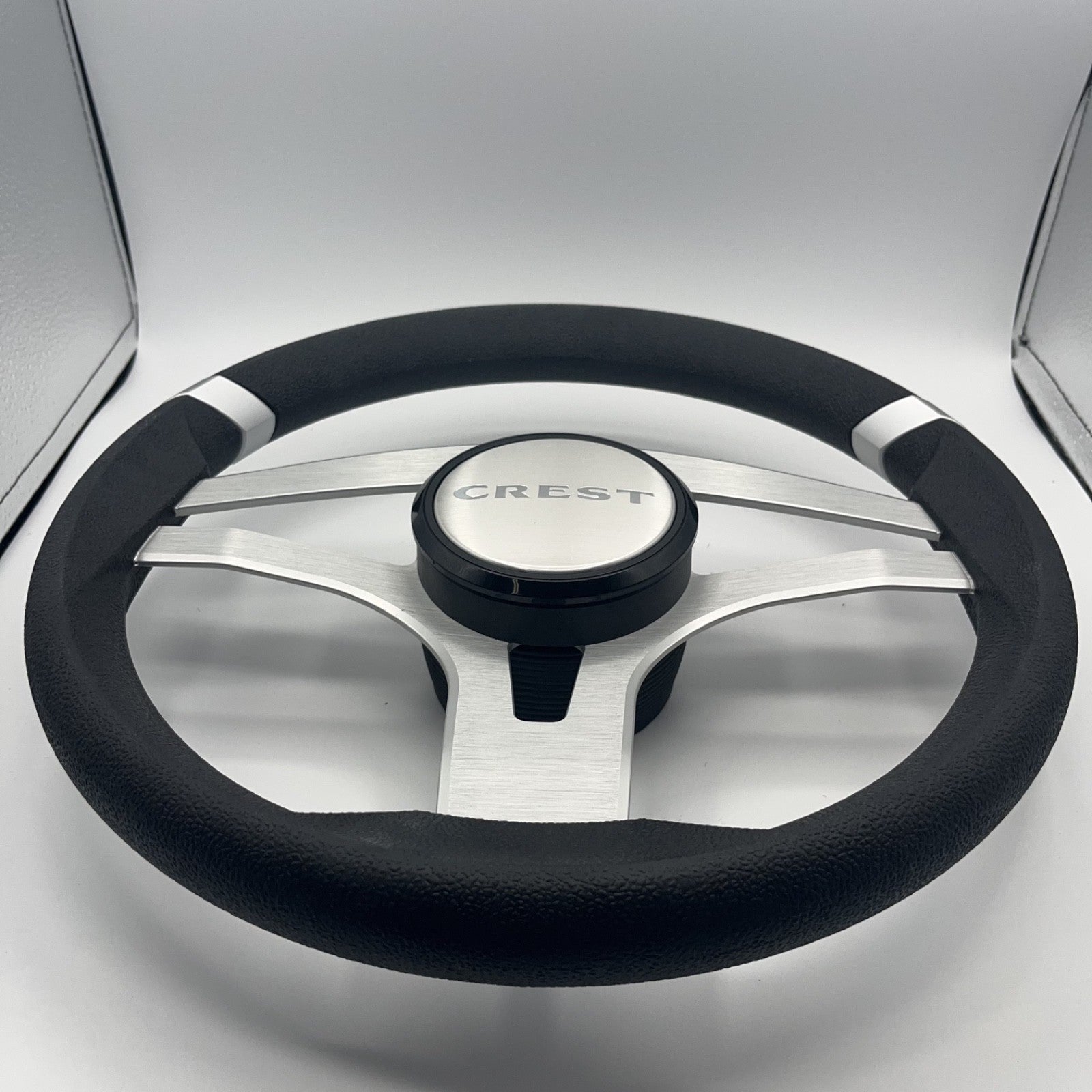 Badia Boat Steering Wheel Brushed Aluminum Spokes | Crest Boats