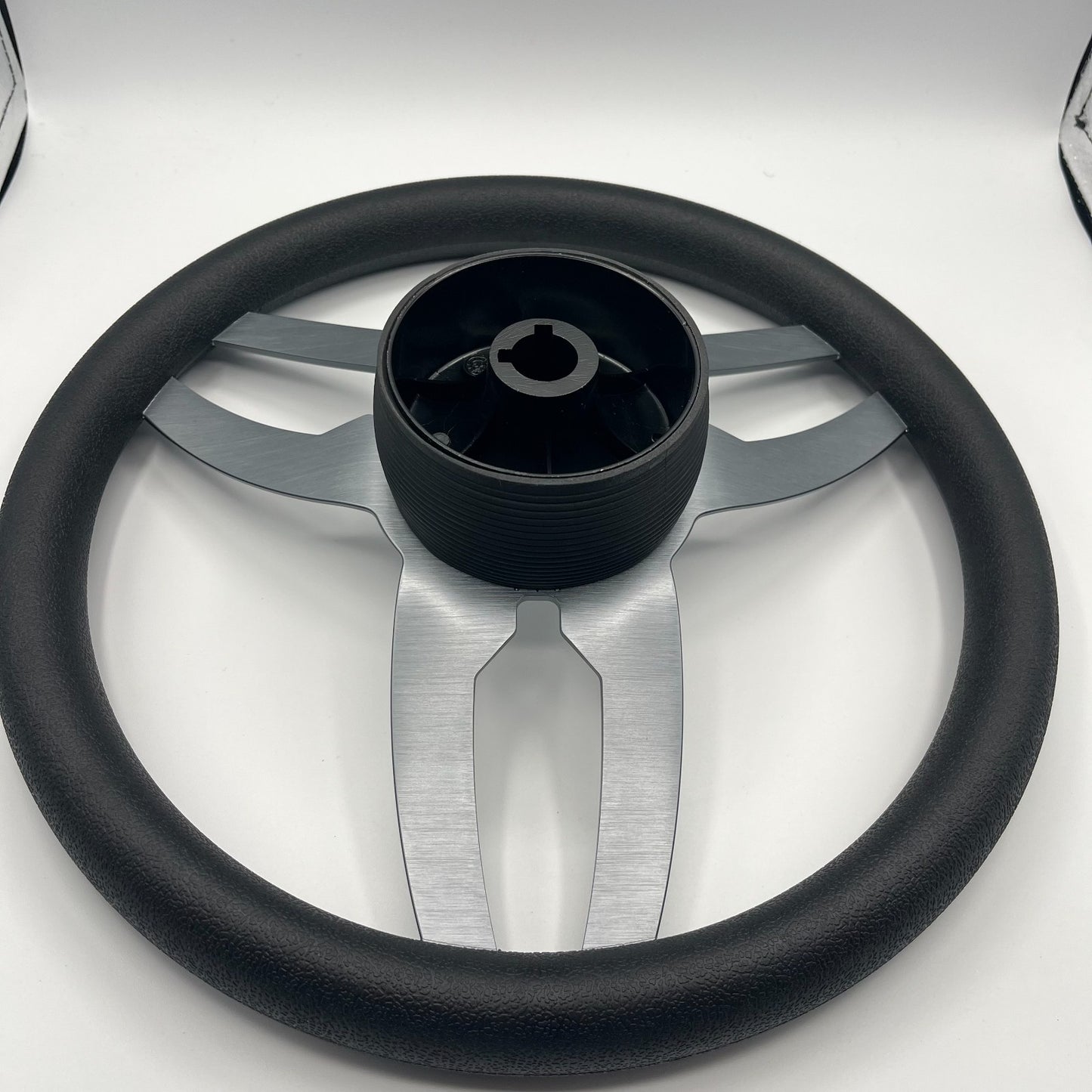 Cabrio Boat Steering Wheel Gray Brushed Alum Spoke | StabiCraft