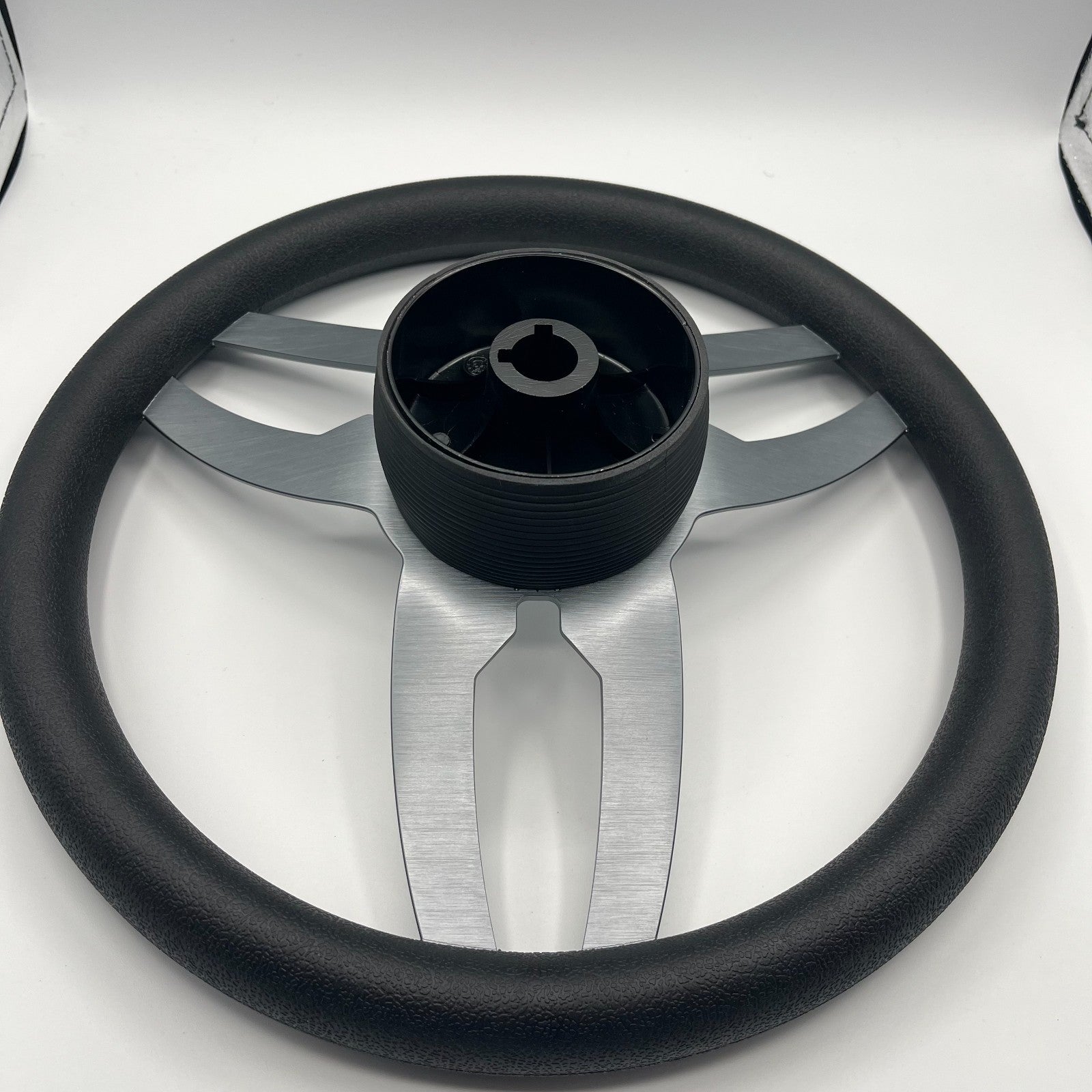 Cabrio Boat Steering Wheel Gray Brushed Alum Spoke | StabiCraft