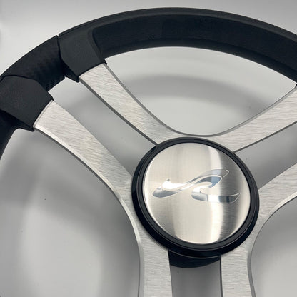 Benaco Boat Steering Wheel Brushed Aluminum Spokes | SeaRay Boats
