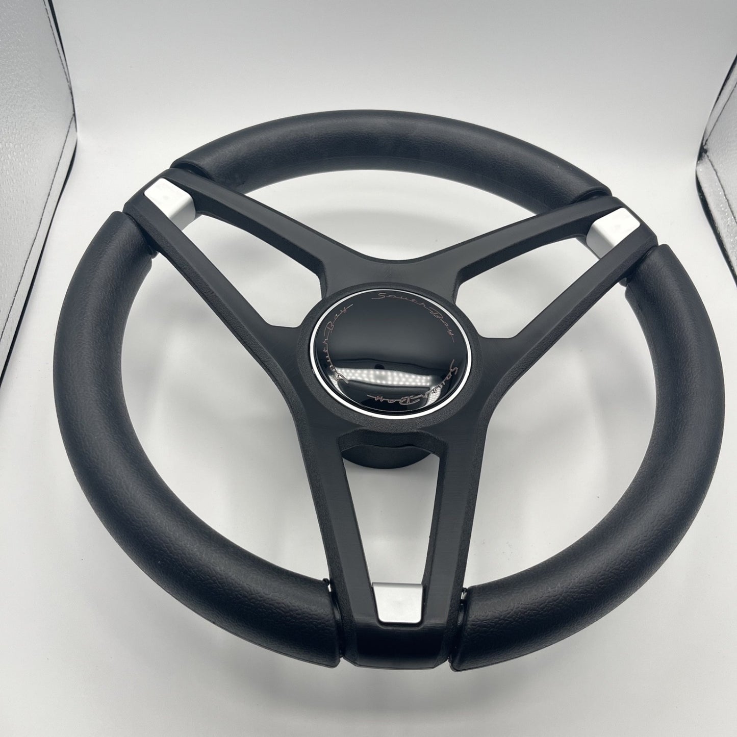 Molino Black w/Soft Touch Urethane Rim Boat Steering Wheel | South Bay Boats