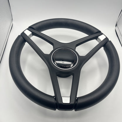 Molino Black w/Soft Touch Urethane Rim Boat Steering Wheel | South Bay Boats