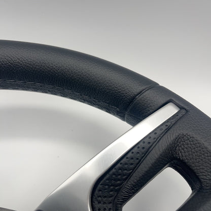 Gussi Italia Black Model 702 Steering Wheel | Monterey Boats Logo