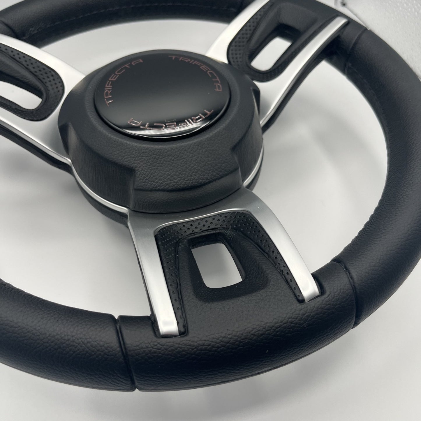 Gussi Italia Black Model 702 Steering Wheel | Trifecta Boats