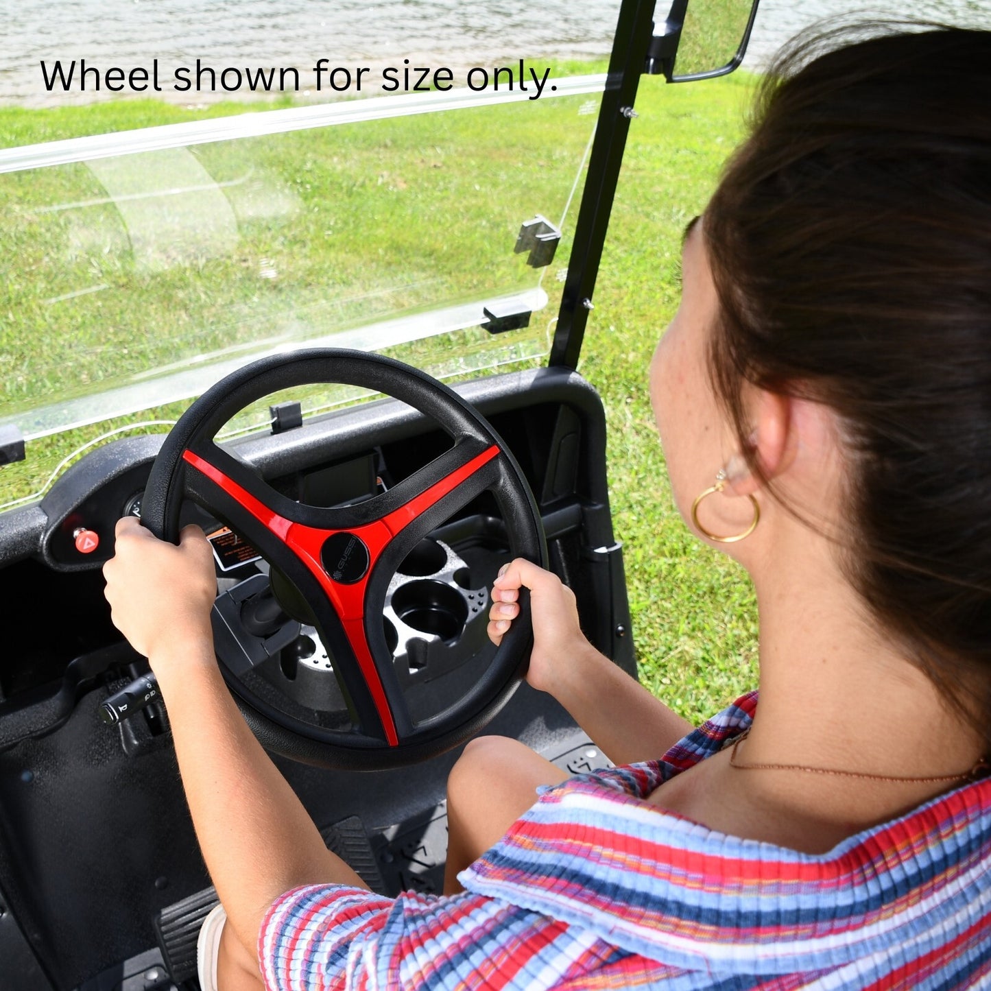 Brenta Black & Blue Golf Cart Steering Wheel Fits All CLUBCAR PRECEDENT Cart
