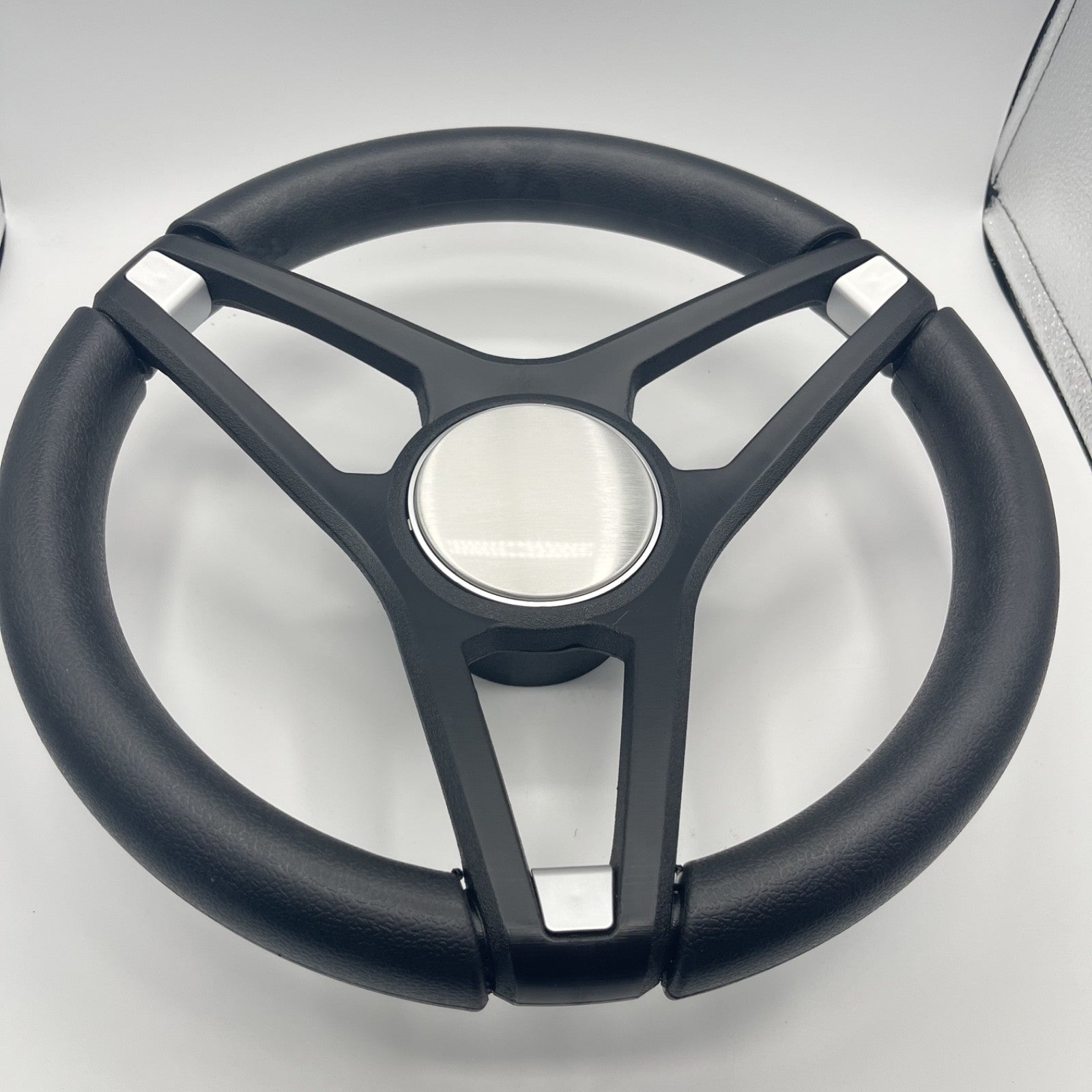 Molino Black w/Soft Touch Urethane Rim Boat Steering Wheel | Blank