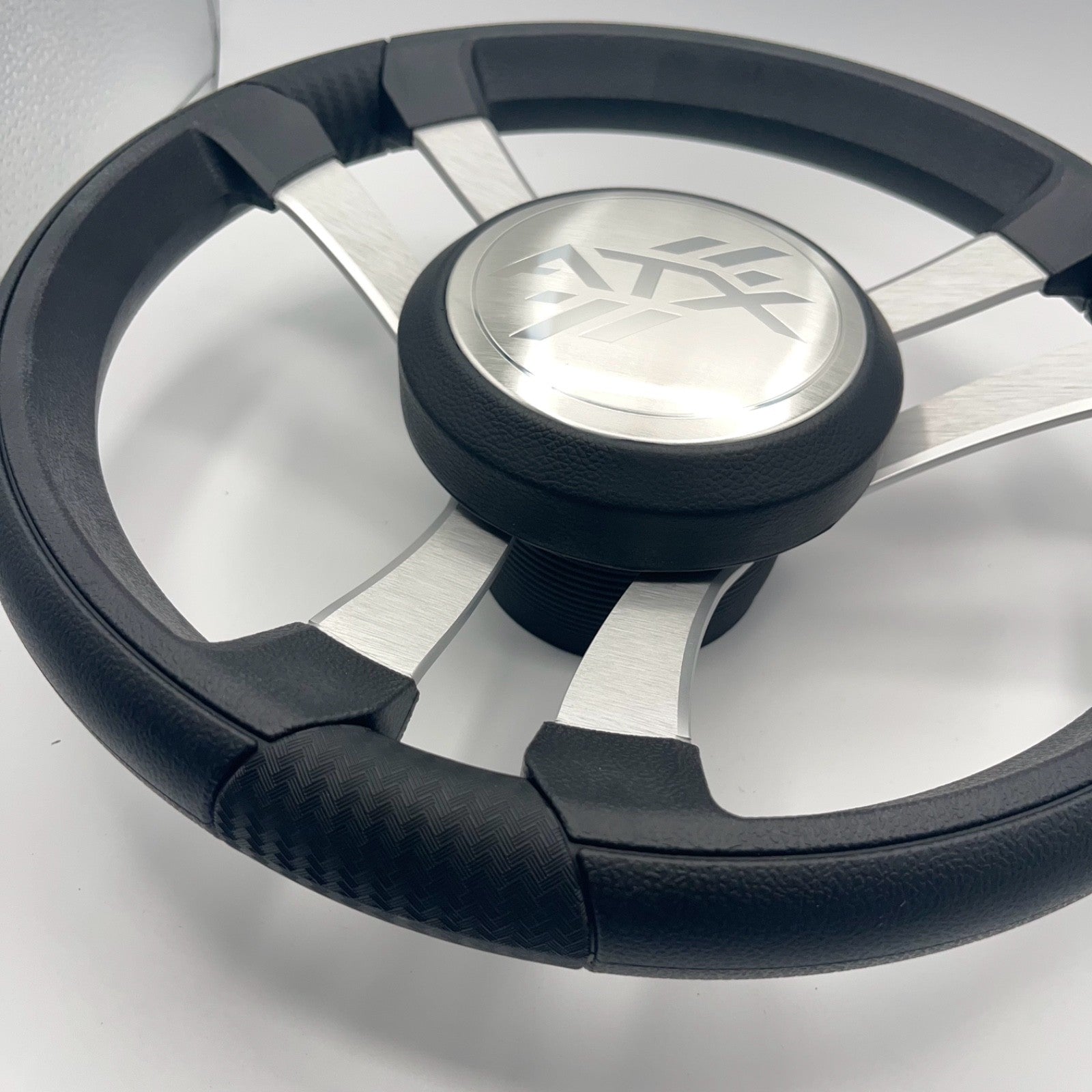 Benaco Boat Steering Wheel Brushed Aluminum Spokes | ATX Boats