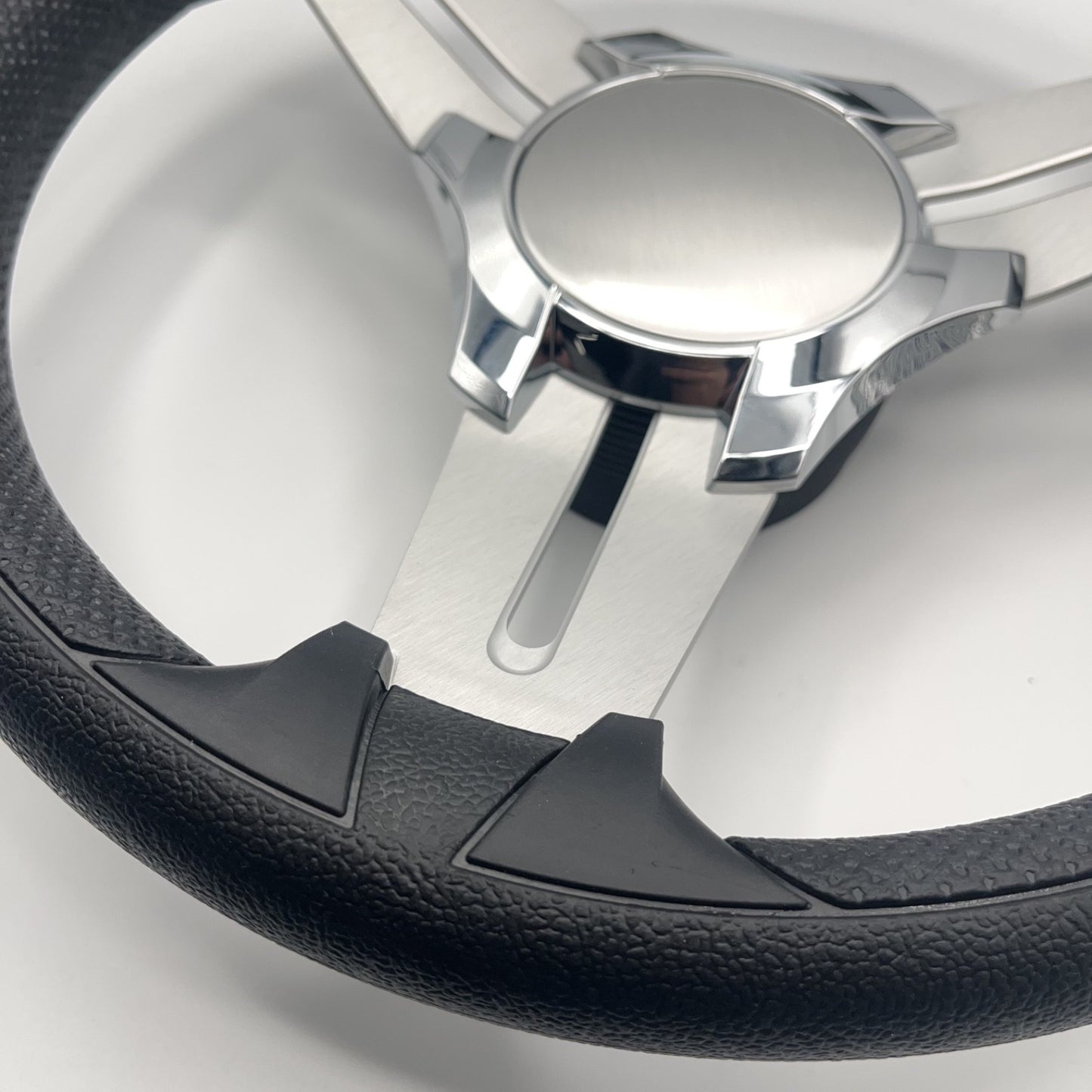 Model 15 Marine Steering Wheel Brushed Aluminum Spokes | Blank Center