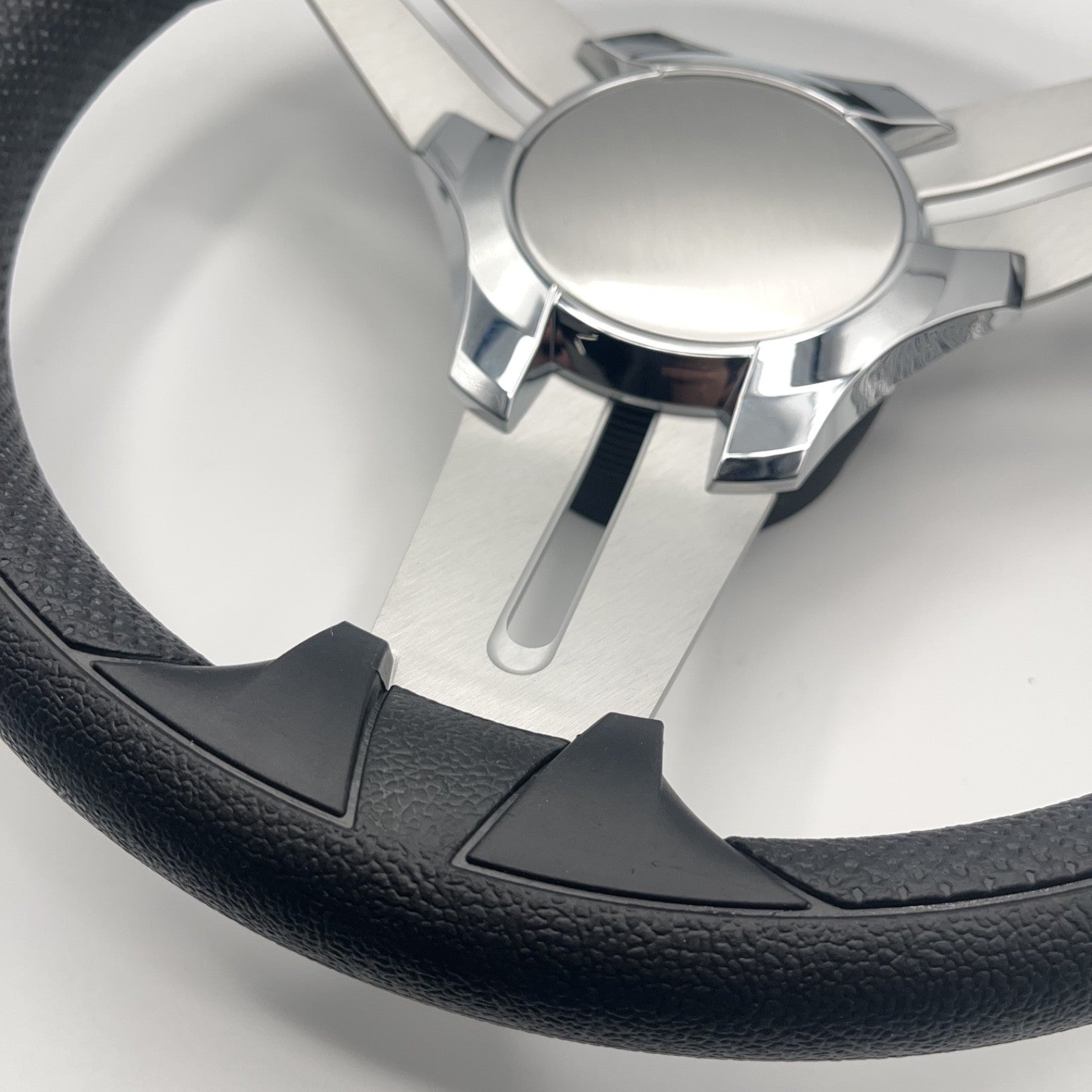 Model 15 Marine Steering Wheel Brushed Aluminum Spokes | Blank Center