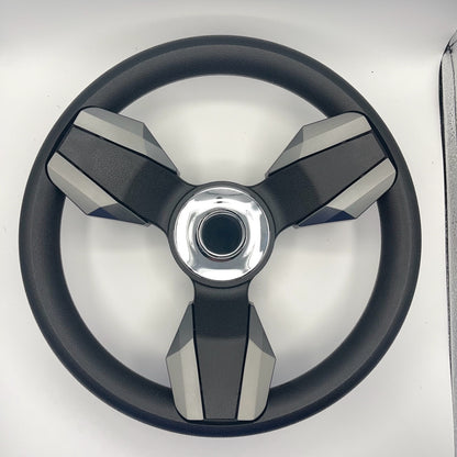 Collina Boat Steering Wheel Dark Gray Inserts - Stingray - Keyed ONLY