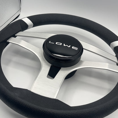 Badia Boat Steering Wheel Brushed Aluminum Spokes | Lowe Boats
