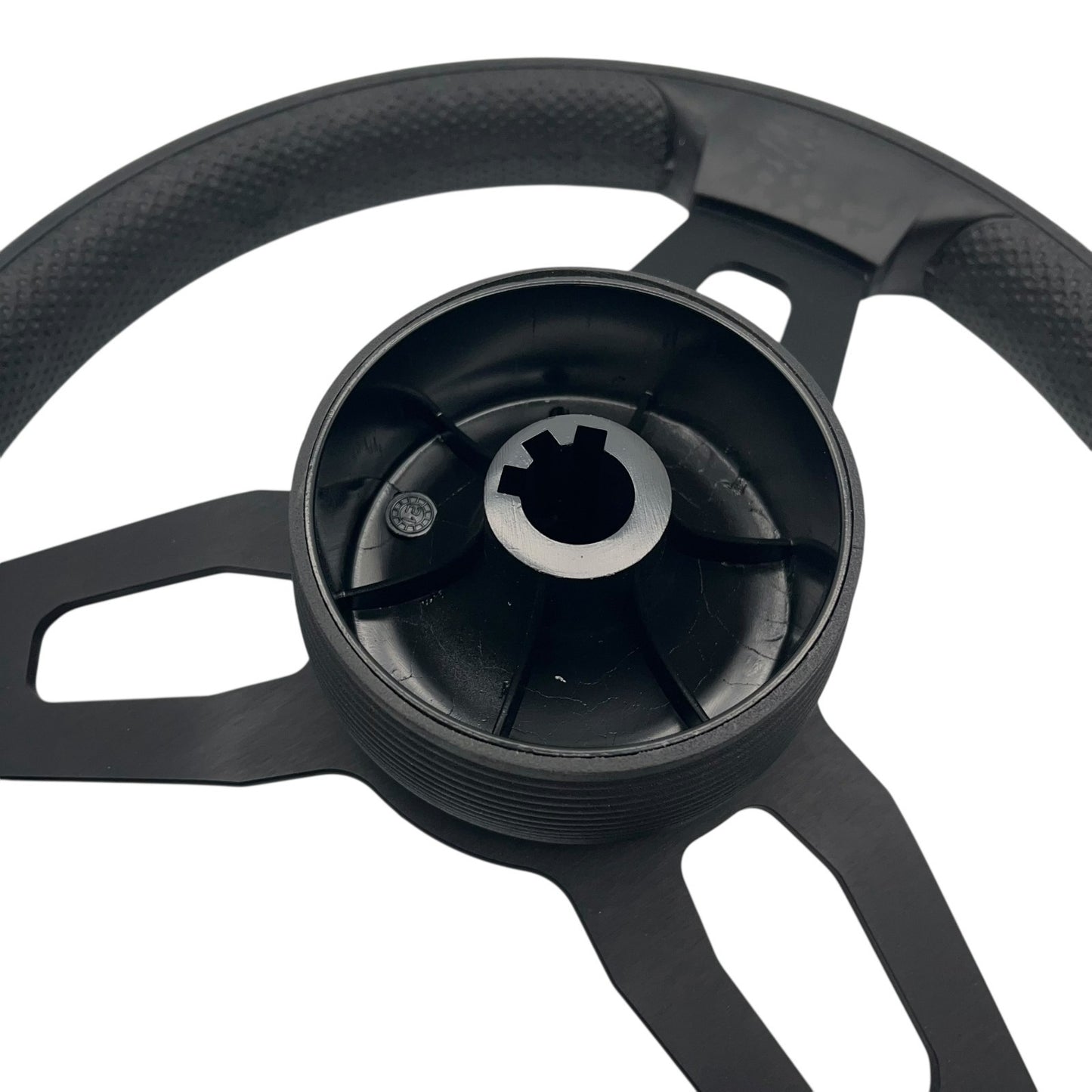 Model 15 Marine Steering Wheel Black Brushed Aluminum Spokes | Gussi Italia