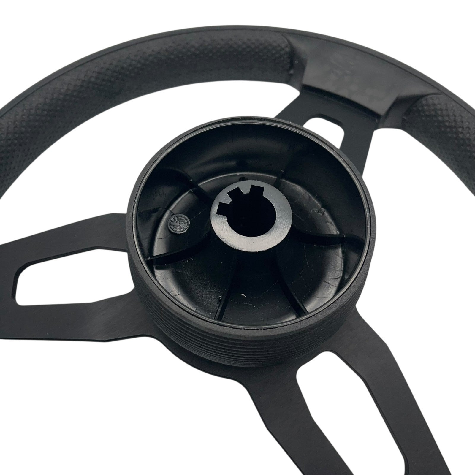 Model 15 Marine Steering Wheel Black Brushed Aluminum Spokes | Gussi Italia