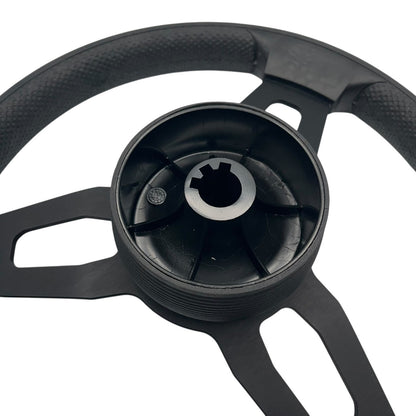 Model 15 Marine Steering Wheel Black Brushed Aluminum Spokes | Gussi Italia