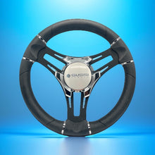 Verona Boat Steering Wheel Black Brushed Alum Spokes | Gussi Italia