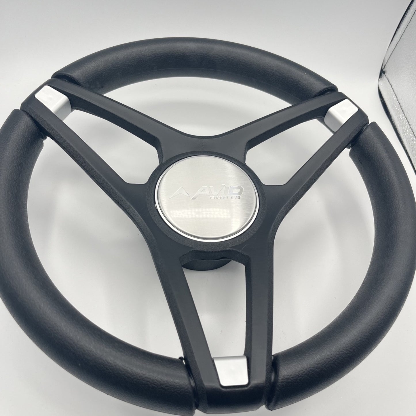 Molino Black w/Soft Touch Urethane Rim Boat Steering Wheel | Avid Boats