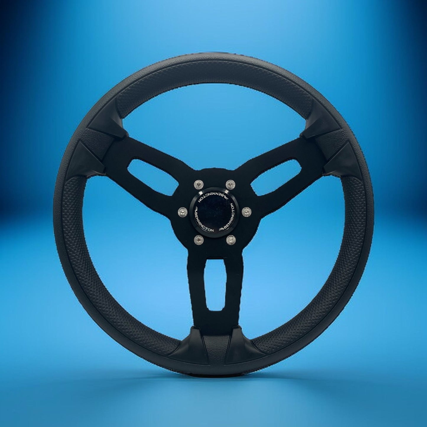 Gussi Italia Model 15 Steering Wheel Blk Brushed Alum Spokes | Bennington