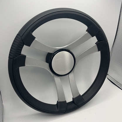 Benaco Boat Steering Wheel Brushed Aluminum Spokes - Plain