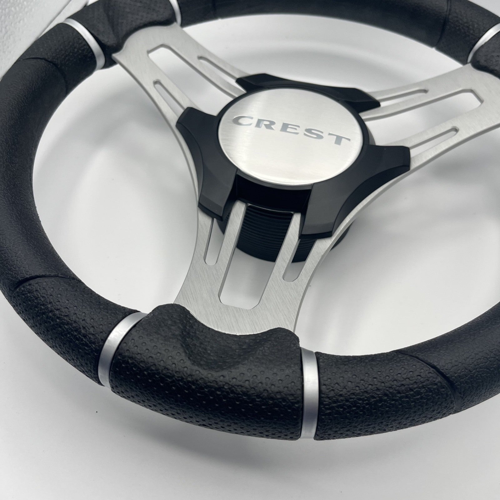 Gussi Italia Boat Steering Wheel Brushed Aluminum Spokes | Crest Boats