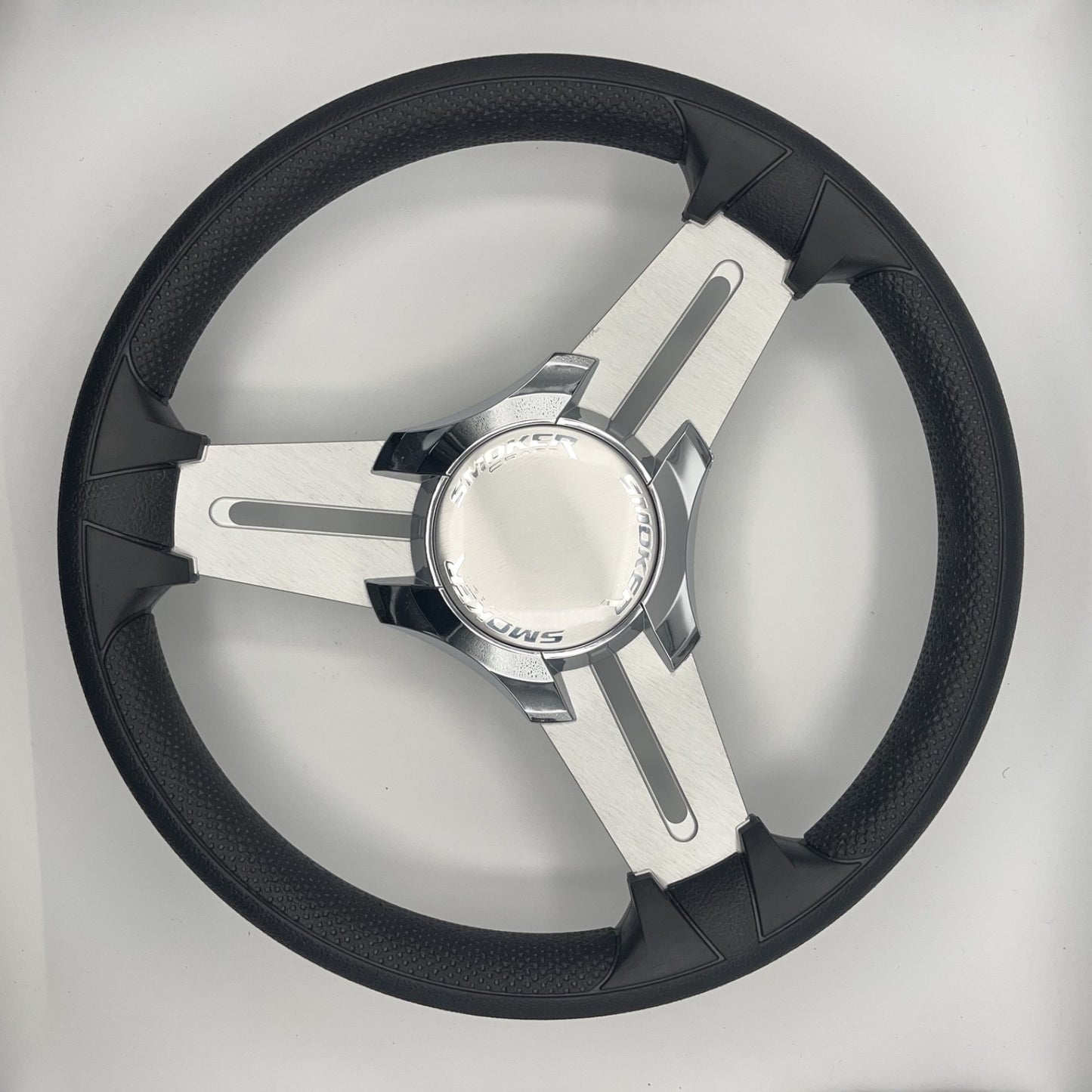 Model 15 Marine Steering Wheel Brushed Aluminum Spokes | Smokercraft